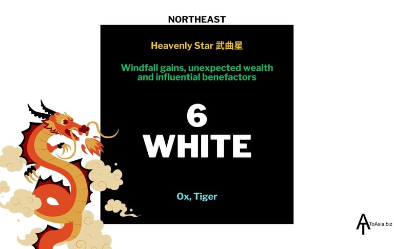 2024 - Northeast White Windfall Star - Flying Star Chart