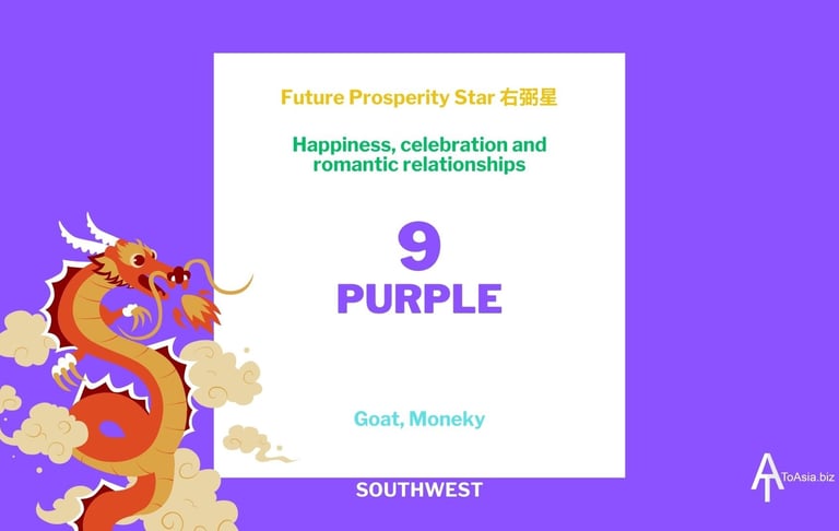 2024 - Southwest Purple Future Prosperity Star - Flying Star Chart