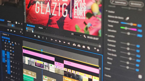 Une photo de la timeline de montage d'adobe premiere pro