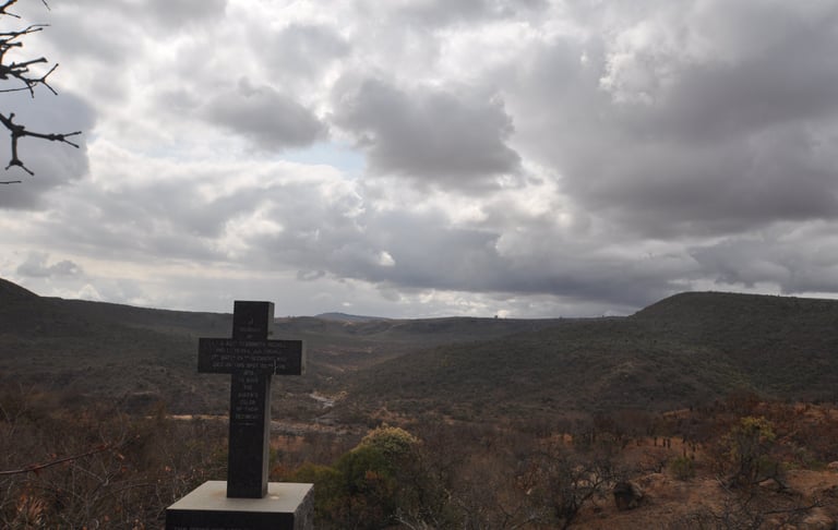 graves of Lts. Melvill and Coghill at Fugitives drift, South Africa