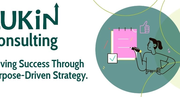 Woman taking notes on business strategy