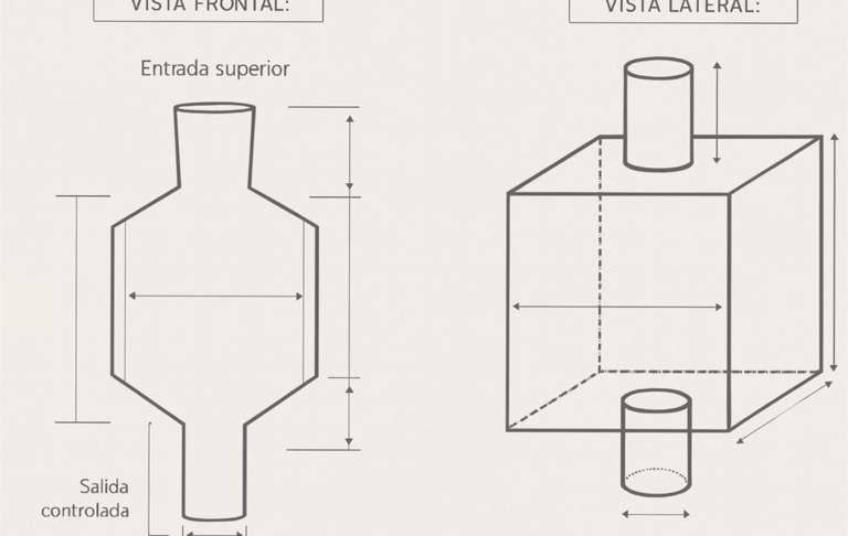 liner formado con boquilla superior e inferior, ambas abiertas a opción de sellar alguna de ellas