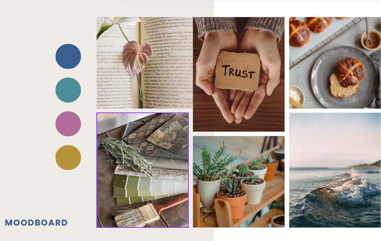 mood board for office wall design