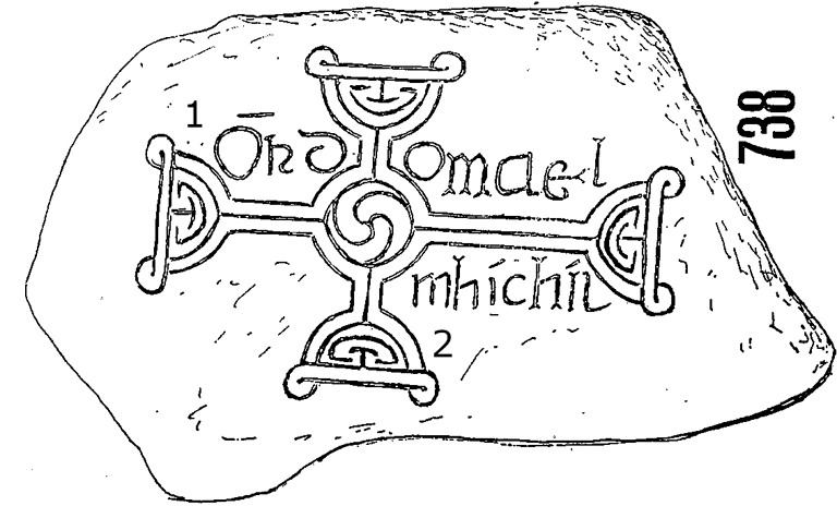 Clonmacnois Runestone 738 - Barony of Garrycastle, County of Offally, Ireland