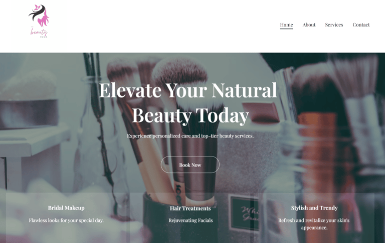 Ladies salon website for Beauty Secrets in Vijayawada by Suvarna Visions