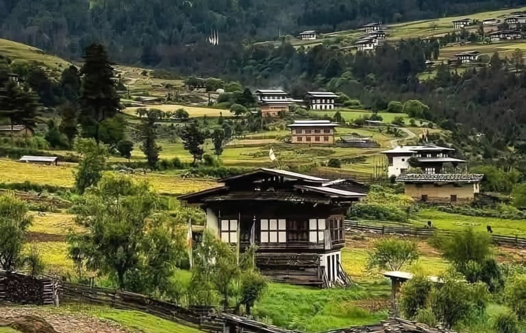 The-Much-Protected-Phobjikha-Gangtey-Valley-In-West-Bhutan