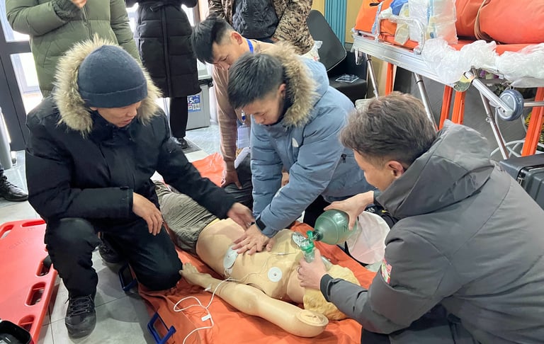 doctors practicing CPR