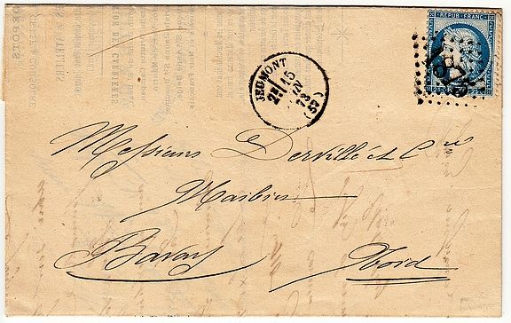 Losange Gros Chiffres 1875 et type 16.