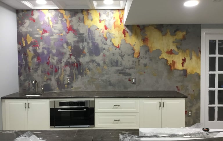 plaster and hand painted plaster wall finish by marcine in warminster, pa
