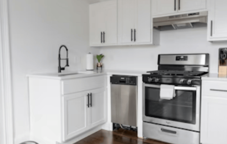 Airbnb kitchen cleaning as part of short-term rental turnover in Durham Region