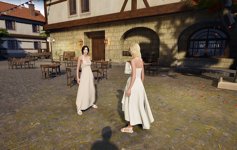 AI characters talking in Silver Creek Town