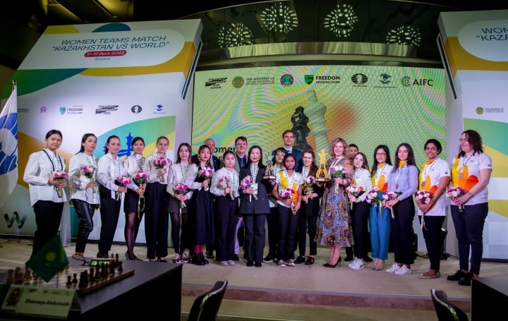 World Chess Championship "The World vs Kazakhstan". The World defeats Kazakhstan chess match