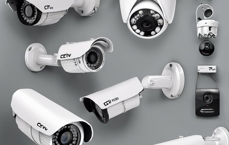 shallow focus photography of gray security camera