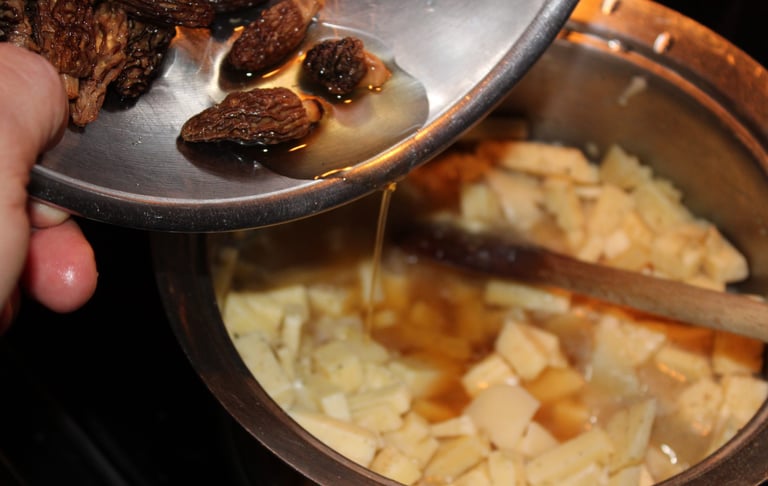 Fondue suisse aux morilles