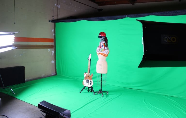 Green screen film shoot in Torrance south bay creative space
