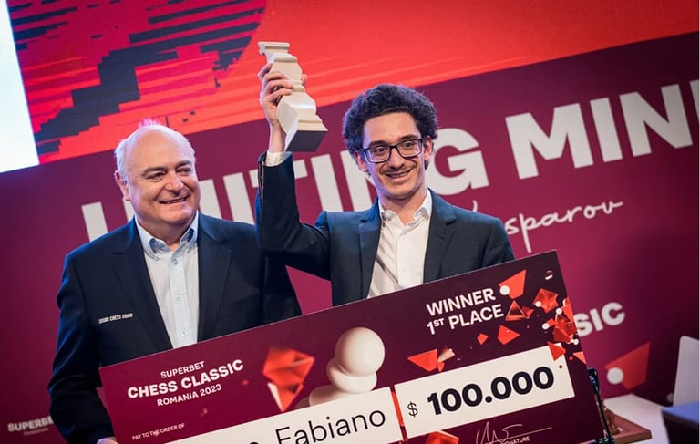 Fabiano Caruana wins Superbet Chess Classic 2023 in Romania. FIDE Grand Chess Tour 2023