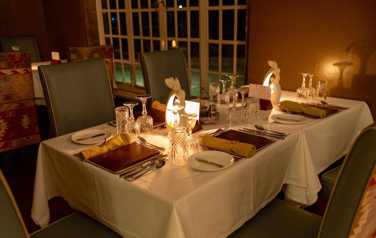 Giraffe Manor Kenya dinner
