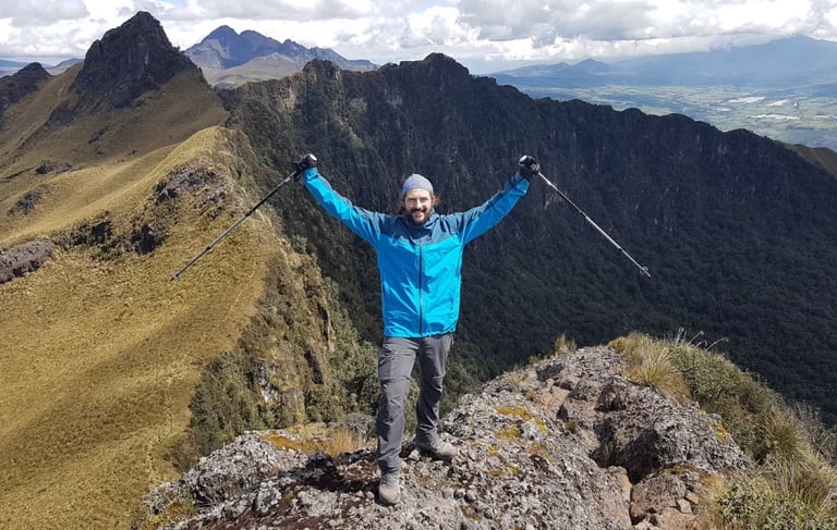 on the summit of Pasochoa summit