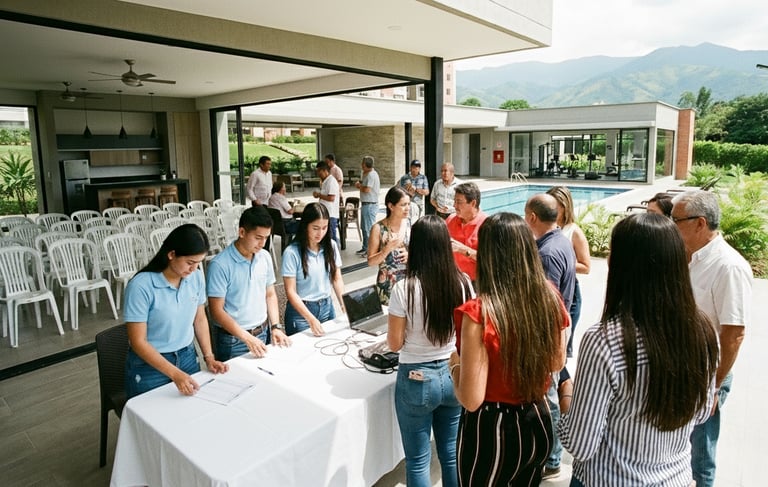 Verificación de quorum y coeficiente asamblea ph conjunto residencial
