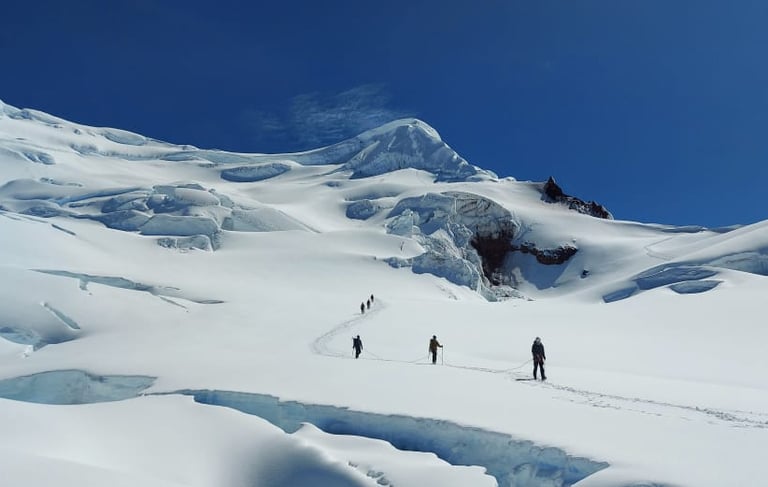 descending from Antisana summit