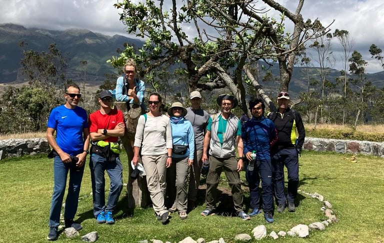 group at the Lechero en Otavalo
