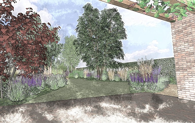 3D impressie Kloosterveld achtertuin