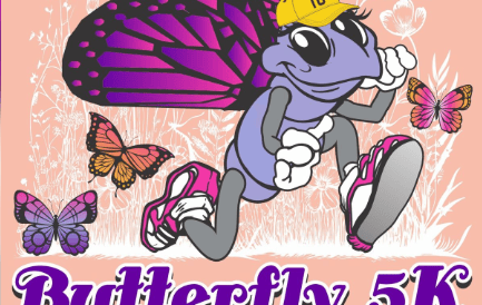 Logo for the 16th Annual Butterfly Run in Waynesboro, TN
