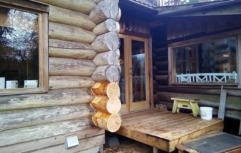 Courtenay log home restored by Embassy Restorations