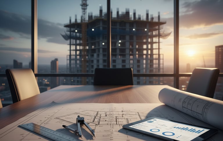 Team meeting providing owner’s representative services for a construction project.