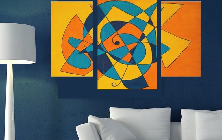 triptic Yous painting Road Map