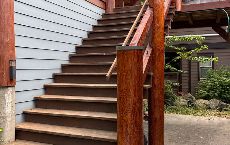 Nanaimo home railing and post repair, completed by Vancouver Island company Embassy Restorations