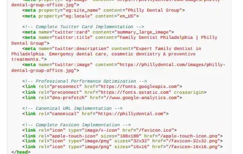 Comprehensive SEO strategy with HTML5 meta tag example