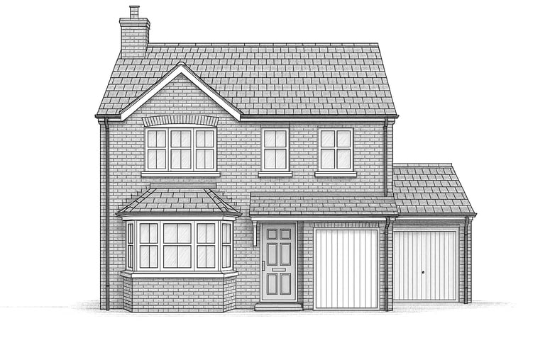 a house with a garage door and garage door | Nour Nagy Designs