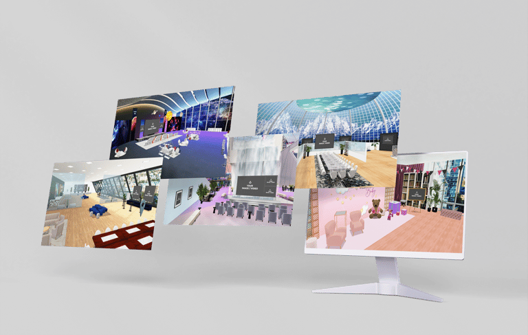 a computer monitor screen displaying a variety of pictures