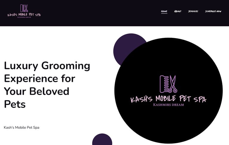 A puppy grooming website
