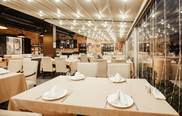 Commercial Electrician installed amazing lights in restaurants.