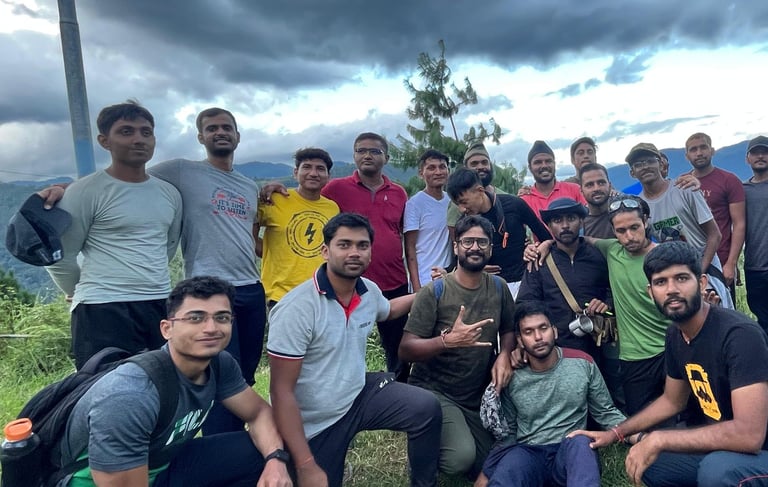 A group of colleagues enjoying