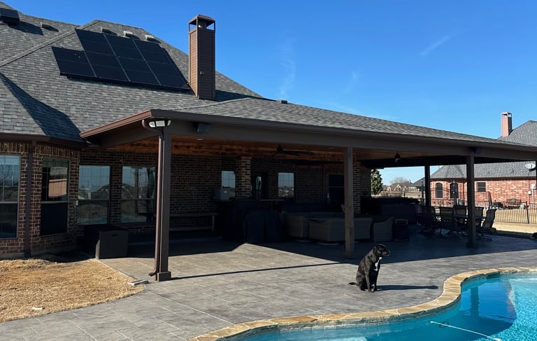 Outdoor Patio with Pool Nearby