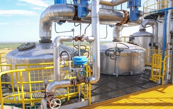 Außenbereich einer Chemieanlage