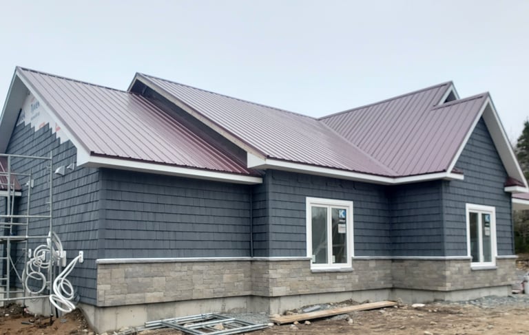 Metal roof on new construction - Installed by Catch Al Contracting