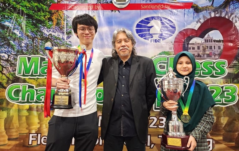 Malaysian Chess Championship 2023, Lim Zhuo Ren National Champion And Ainul Mardhiah Women Champion