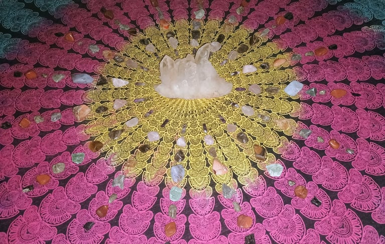 Egypt retreat crystal grid support