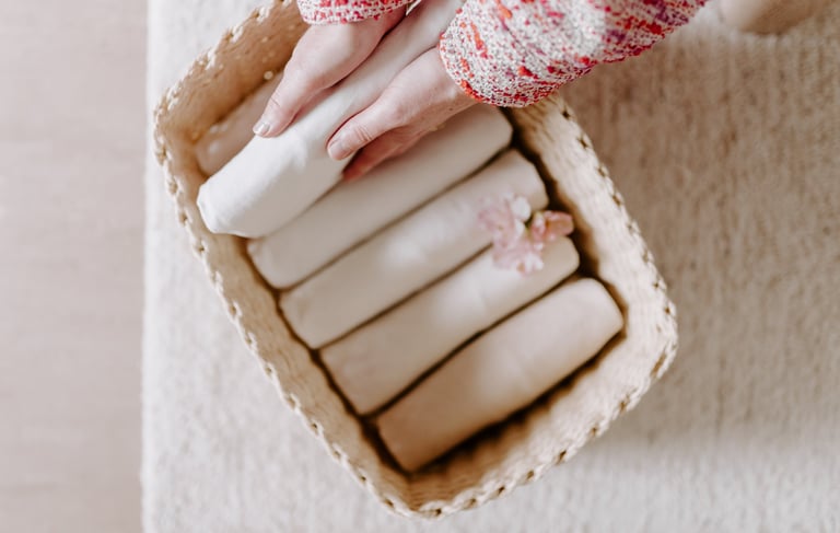 rangement dressing, pliage à la verticale, home organiser grenoble