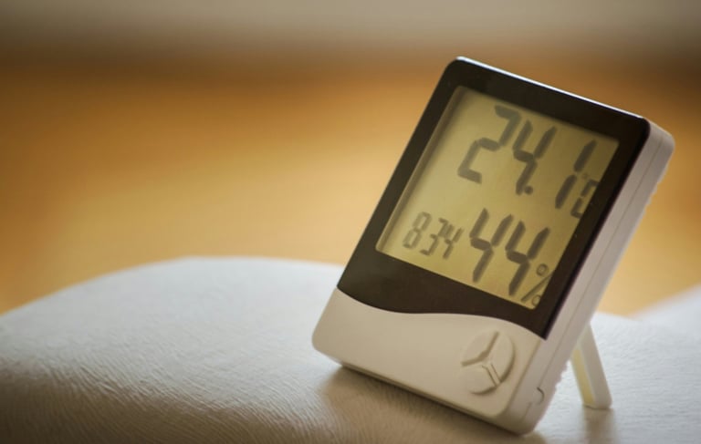 Digital thermometer with hygrometer