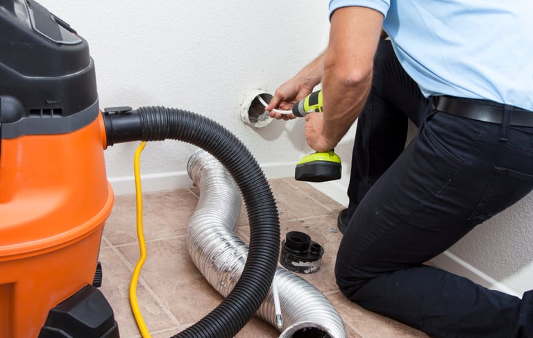 cleaning dryer vent with brush