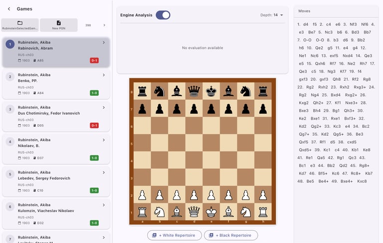 chess opening  editor