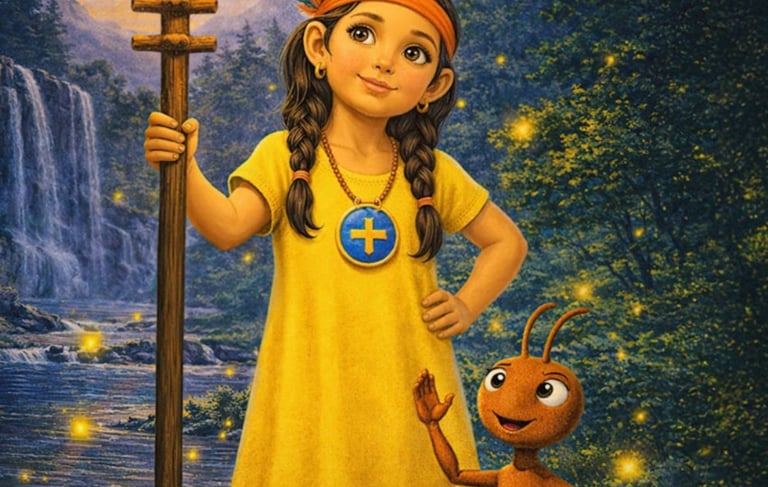 Daisy and Shaman find a magic seeing stick called Samek 𐤎