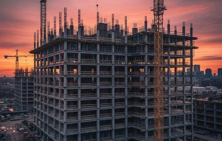 Contractor oversight and progress inspection during building construction.