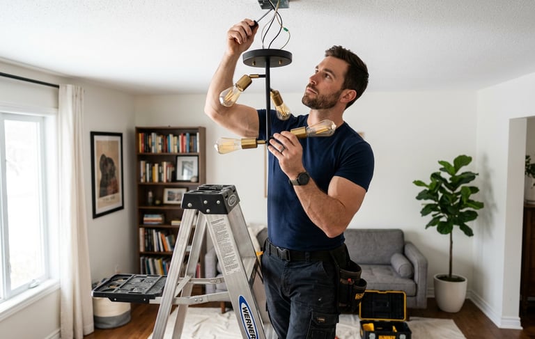 Handyman Services Twin Cities - Installing A Light
