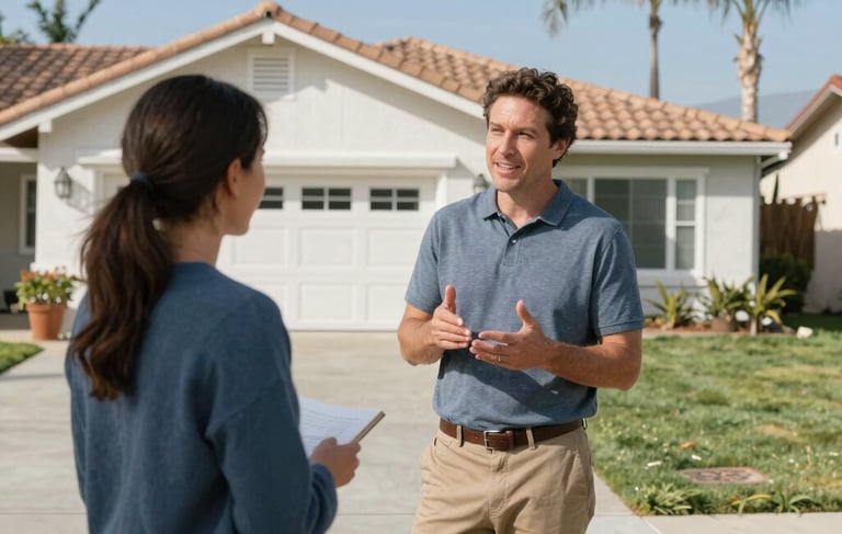 home buyer explaining to home owner how as-is process works